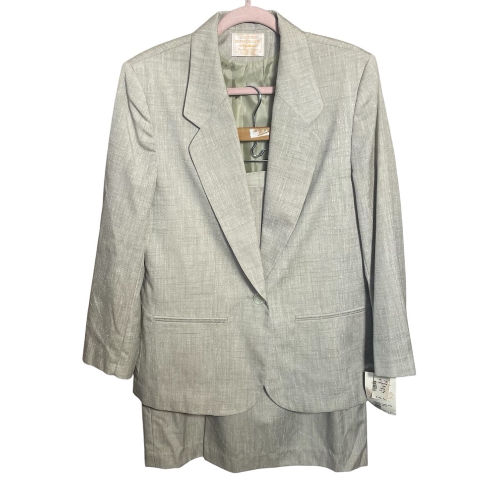 Pendleton Country Sophisticates Silk Blend Blazer Skirt Set NWT vintage USA